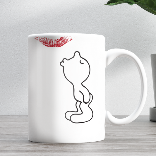 Funny Kiss Cartoon 11oz Ceramic Mug