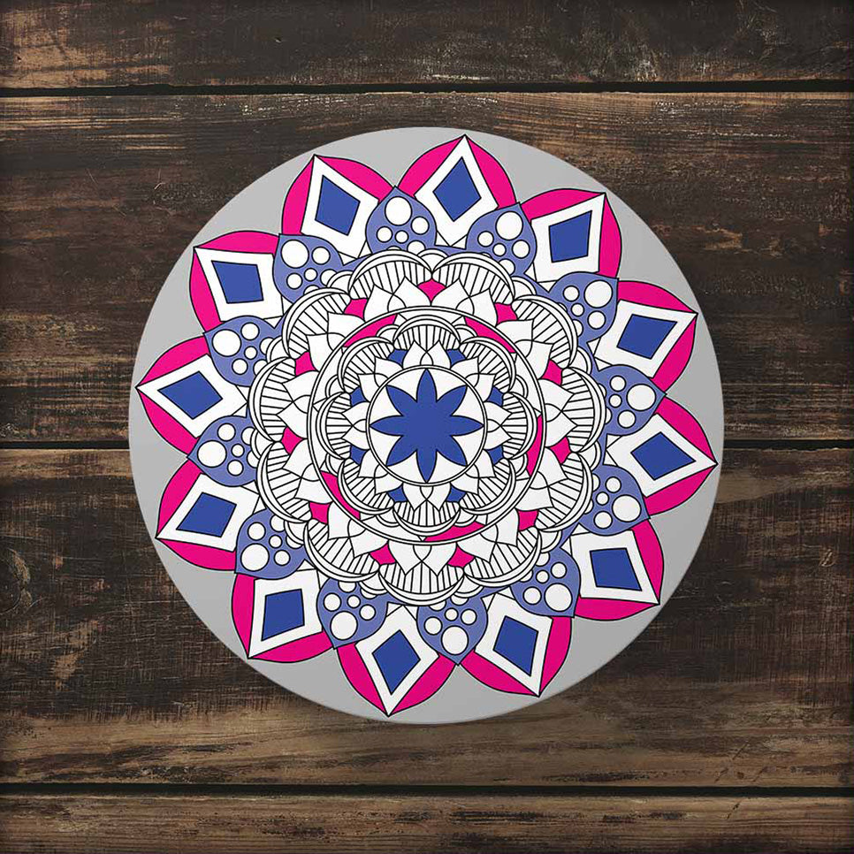 Circular Pattern In Form Of Mandala, Decorative Ornament In Oriental Style, Ornamental Mandala Design Background Tea Coaster