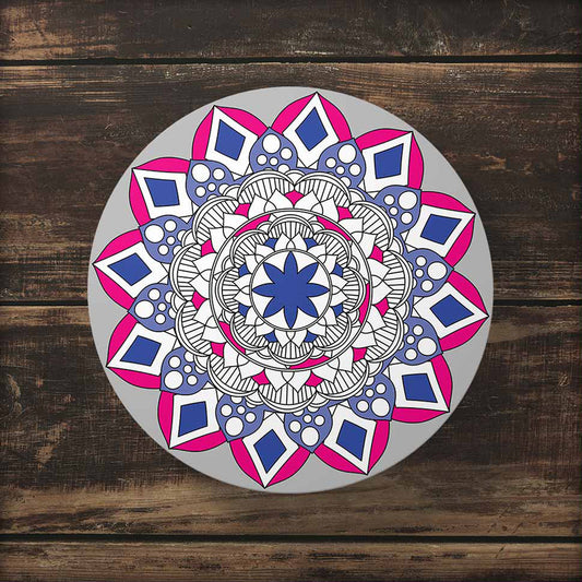 Circular Pattern In Form Of Mandala, Decorative Ornament In Oriental Style, Ornamental Mandala Design Background Tea Coaster